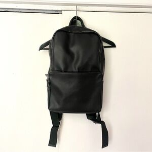 Slim Black Vegan Leather Backpack - Will’s Vegan Store